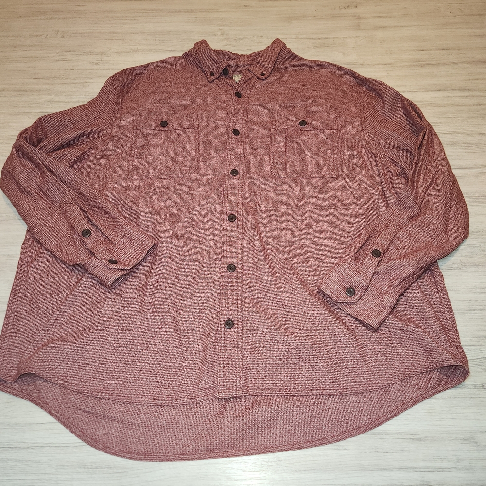 Men's Red Button-Up Shirt